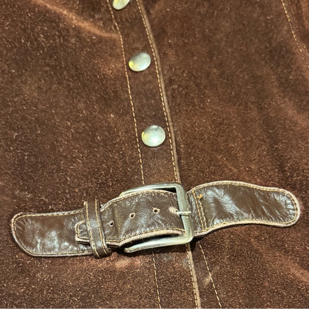 ✨ Vintage Suede MOD Era Cape Poncho – 1960s/1970s ✨ - Picture 6 of 12